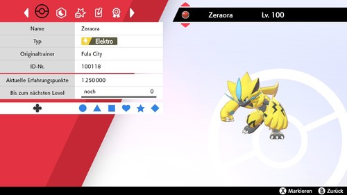 Zeraora non shiny - |, 100